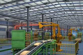 design factory layout, production line, warehouse and industrial plant layout