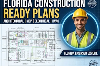 design construction ready florida architectural plan, mep, electrical and hvac