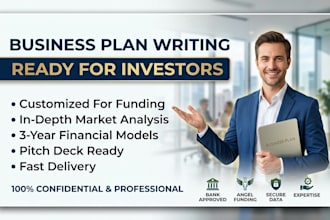 write a professional business plan for investors
