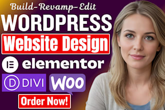 build edit wordpress website, revamp wp elementor divi site multilingual website