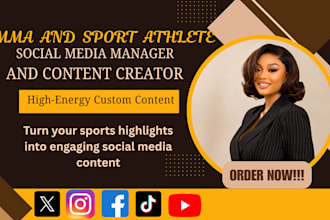 be your student athlete, MMA and sports brand social media manager