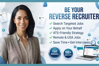 be your reverse recruiter, search and apply for jobs for you