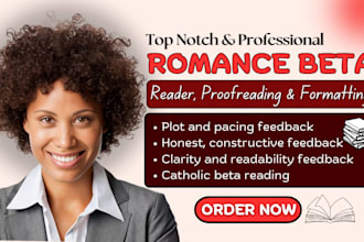 romance beta reader, nonfiction beta reader, catholic beta reader, alpha reader