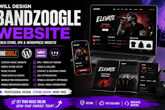 do bandzoogle website web designers merch store epk design wordpress website epk
