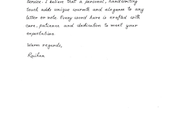 do professional handwriting letters, thank you notes, and cards