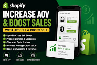 setup shopify upsell cross sell to increase aov and sales