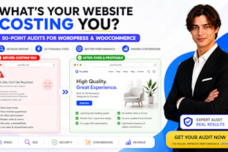 audit your wordpress or woocommerce site to fix speed, SEO and lost sales