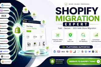 backup migrate odoo drupal nopcommerce woocommerce volusion website to shopify