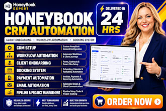 setup honeybook CRM automations and client onboarding workflows booking systems