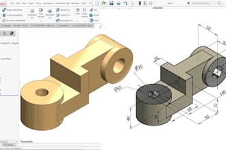 do mechanical design, cad drawing scan to cad parametric cad in solidworks