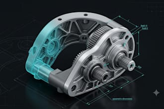 do mechanical design, cad drawing scan to cad parametric cad in solidworks