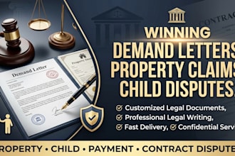 draft a winning demand letter or claim letter for your properties or child