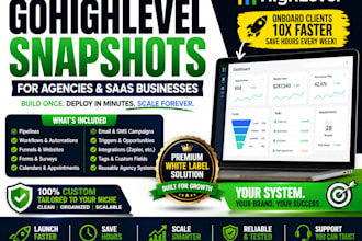 build advanced niche specific gohighlevel snapshots for saas and agencies