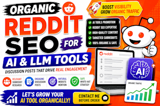 do organic reddit SEO post to promote ai llm tools website