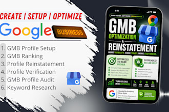 reinstate, setup and optimize your google business profile, profile verification