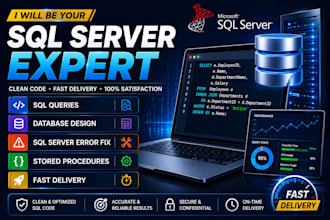 sql queries, fix sql server errors and create databases