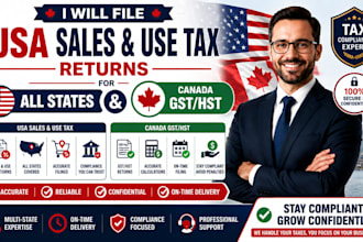 file USA sales and use tax returns for all states and canada gst hst