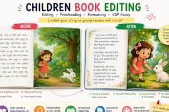 be your children book editor, edit kids story book, format kids picture book