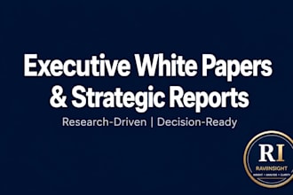 write detailed executive white papers and strategic research reports