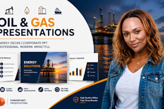 design oil and gas presentation, energy deck, corporate powerpoint slides PPT