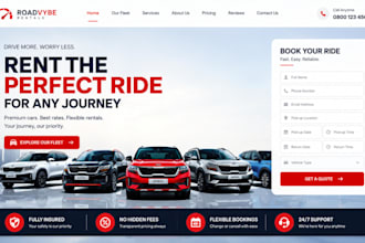 build car rental website wedding car hire truck rental website online booking