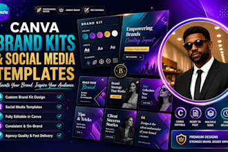 design professional canva brand kits and social media templates for agencies