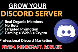 do discord server promotion, discord growth management and discord advertising