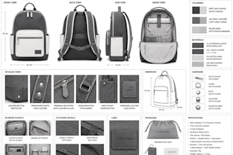 design a tech pack handbag bag tech pack tote backpack bag design