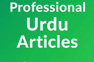 write urdu article blog writing and making professional CV