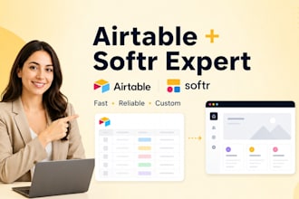 build airtable automation database and softr web app with client portal expert