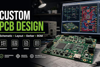 design custom pcb, schematic, pcb layout, gerber and bom