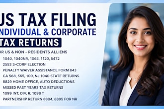 prepare and file US llc tax returns 1040 1065 1120 5472