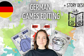 refine and edit your german game and creative texts