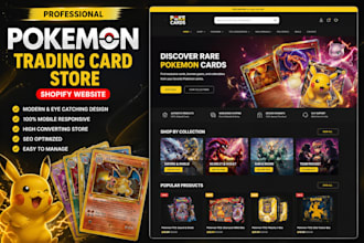 build pokemon website trading collectible card pokemon shopify store tcg website