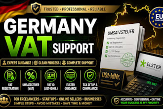 help germany vat registration, umsatzsteuer, vat id, elster, tax setup