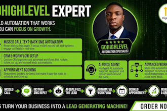 set up gohighlevel missed call text back, voicemail and follow up automation