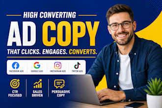 write high converting ad copy for facebook google instagram and tiktok ads