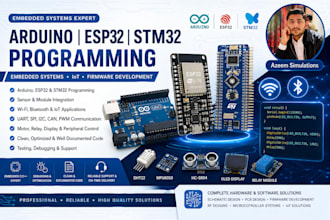 program arduino, esp32, stm32 and develop embedded systems