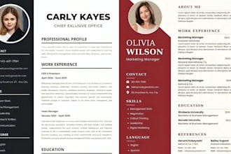 write your senior or executive CV, resume, cover letter, optimize your linkedin