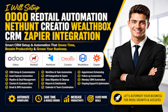 setup odoo redtail automation nethunt creatio wealthbox CRM zapier integration
