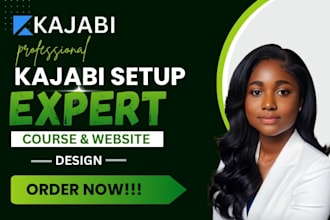 create kajabi website kajabi landing page online course and email sequence VA