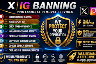 x ig banning mass report bot takedown remove harassing defaming leaked content