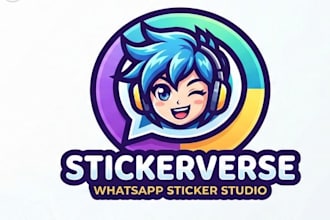 design bulk whatsapp sticker, anime whatsapp sticker
