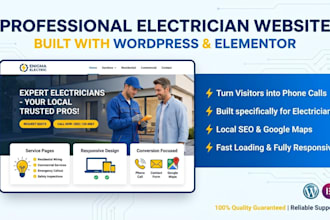 create a professional electrician website with wordpress elementor