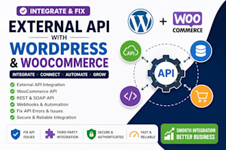 integrate external api with wordpress, woocommerce and fix API issues
