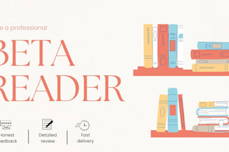 beta read your book and provide honest, constructive feedback