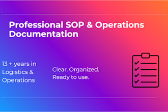 write clear professional sops for your logistics, operations, or ecommerce co