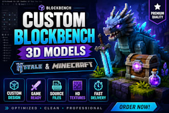 create custom 3d blockbench models for hytale, minecraft and mods