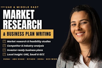 do uae and middle east market research and business plan writing