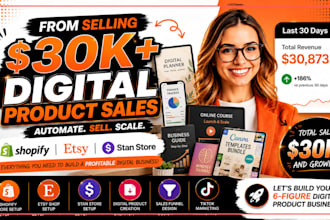 promote stan store, shopify, etsy digital product, stan store marketing funnel